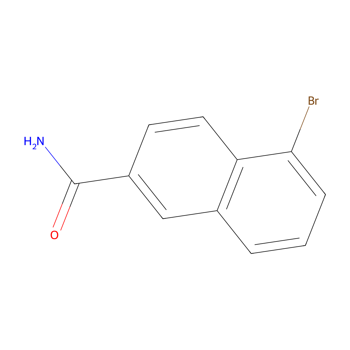 5-Bromo-2-naphthamide molecular structure, CAS 861089-15-8