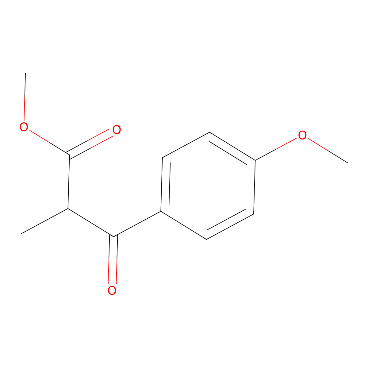 Methyl 3-(4-methoxyphenyl)-2-methyl-3-oxopropanoate molecular structure, CAS 86109-34-4