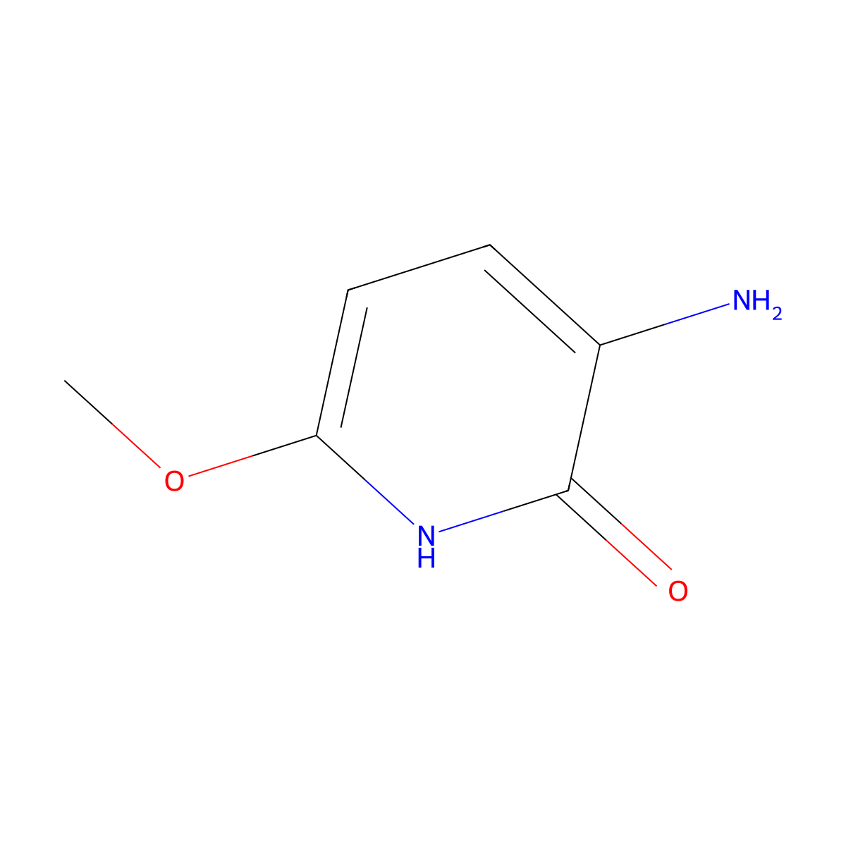 3-Amino-6-methoxypyridin-2(1H)-one molecular structure, CAS 86109-77-5