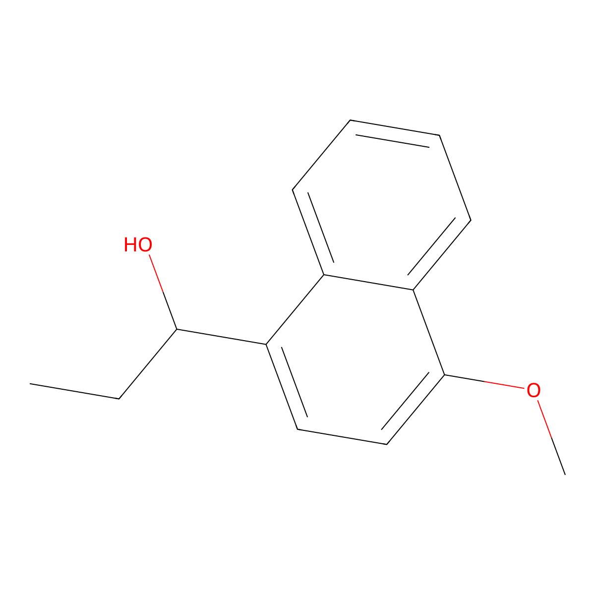alpha-Ethyl-4-methoxy-1-naphthalenemethanol molecular structure, CAS 861092-62-8