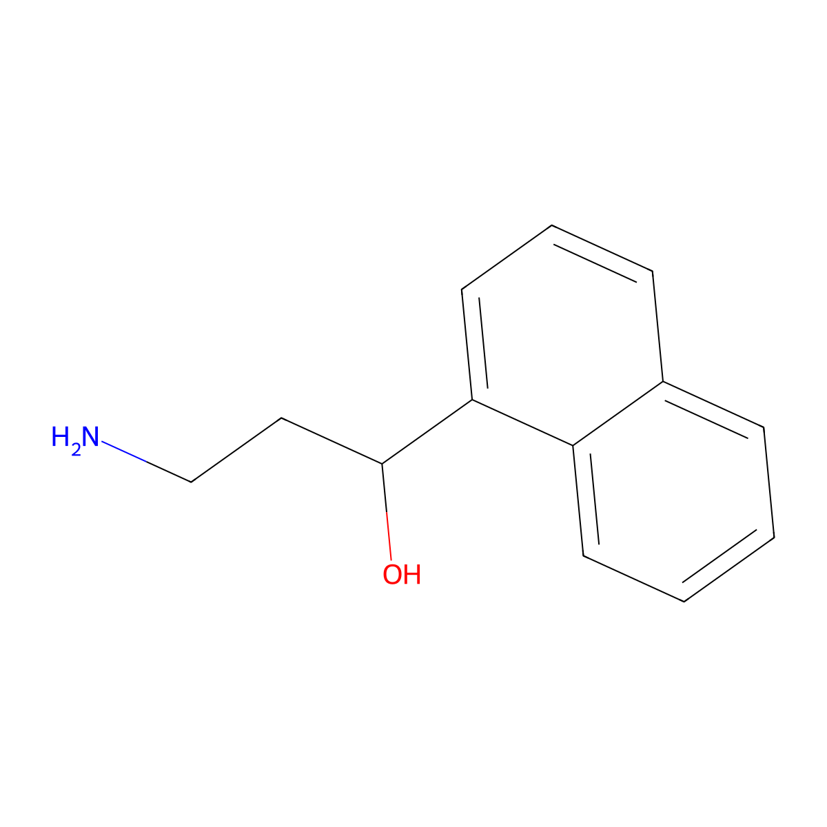 3-Amino-1-(1-naphthyl)propan-1-ol molecular structure, CAS 861092-63-9