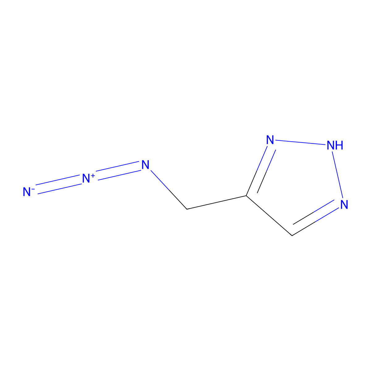 5-(azidomethyl)-1H-1,2,3-triazole molecular structure, CAS 861099-35-6