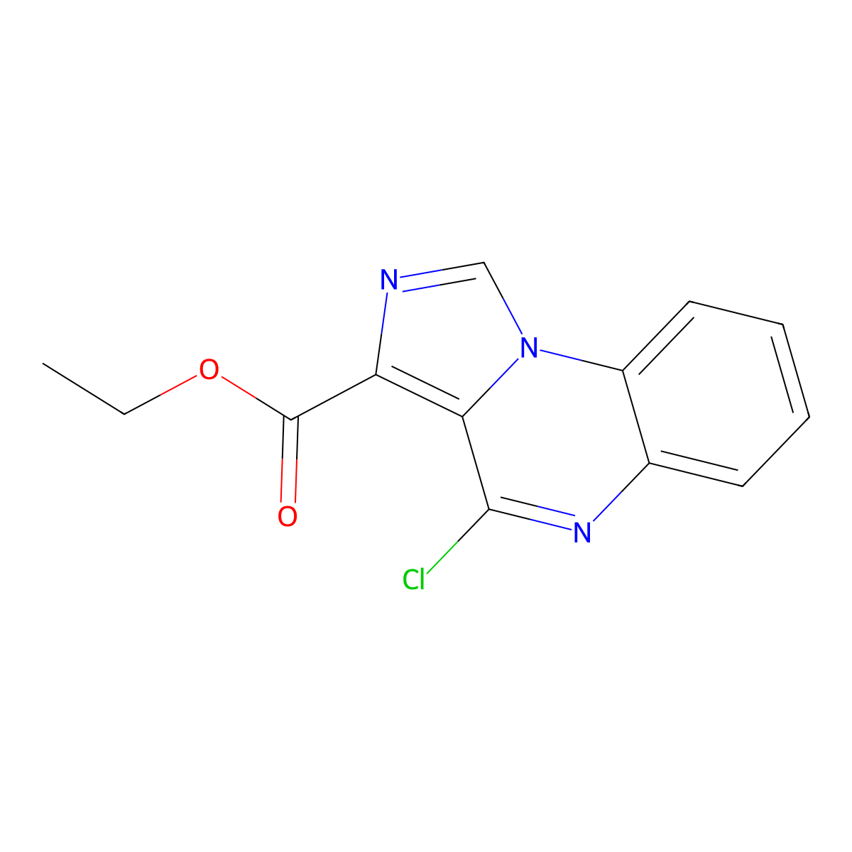 Ethyl 4-chloroimidazo[1,5-a]quinoxaline-3-carboxylate molecular structure, CAS 86110-26-1