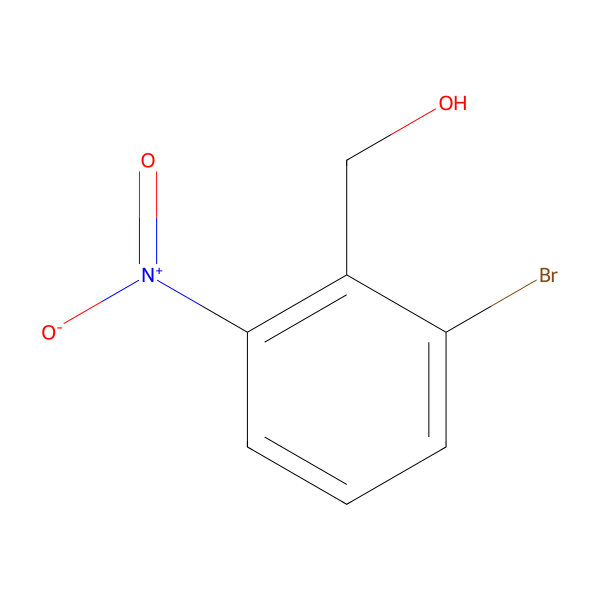 (2-Bromo-6-nitrophenyl)methanol molecular structure, CAS 861106-91-4