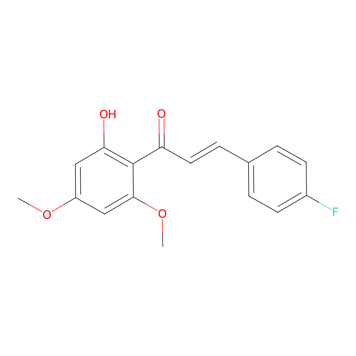 4',6'-Dimethoxy-4-fluoro-2'-hydroxychalcone molecular structure, CAS 861107-96-2