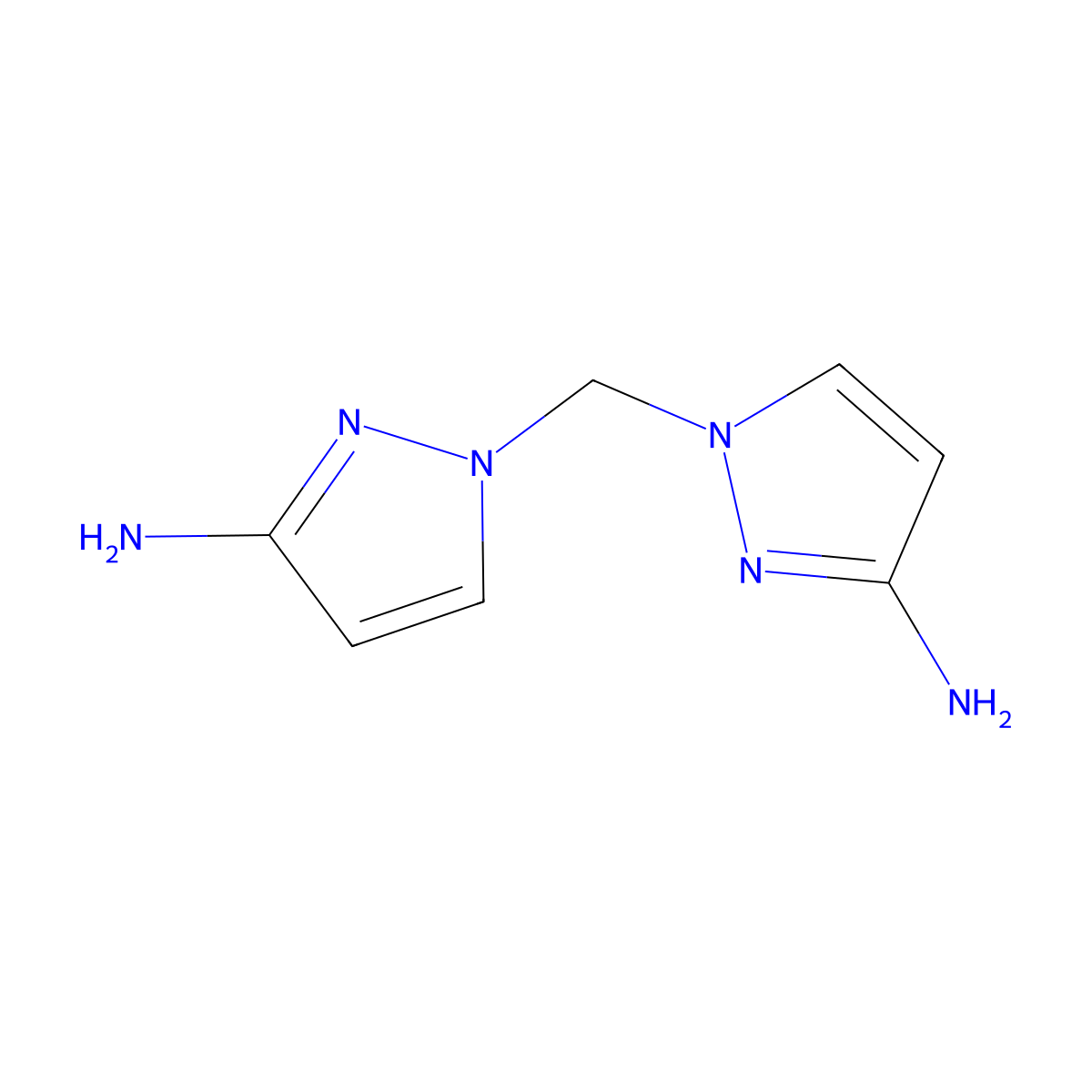 1,1'-Methylenebis(1H-pyrazol-3-amine) molecular structure, CAS 86111-67-3