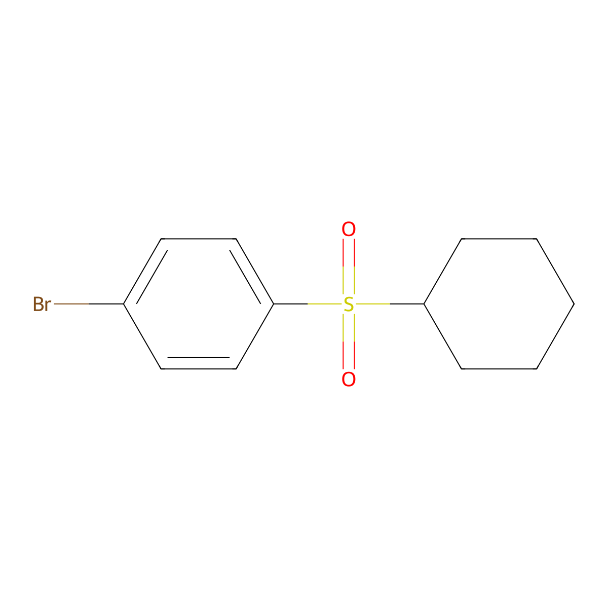 1-Bromo-4-(cyclohexanesulfonyl)benzene molecular structure, CAS 861113-45-3