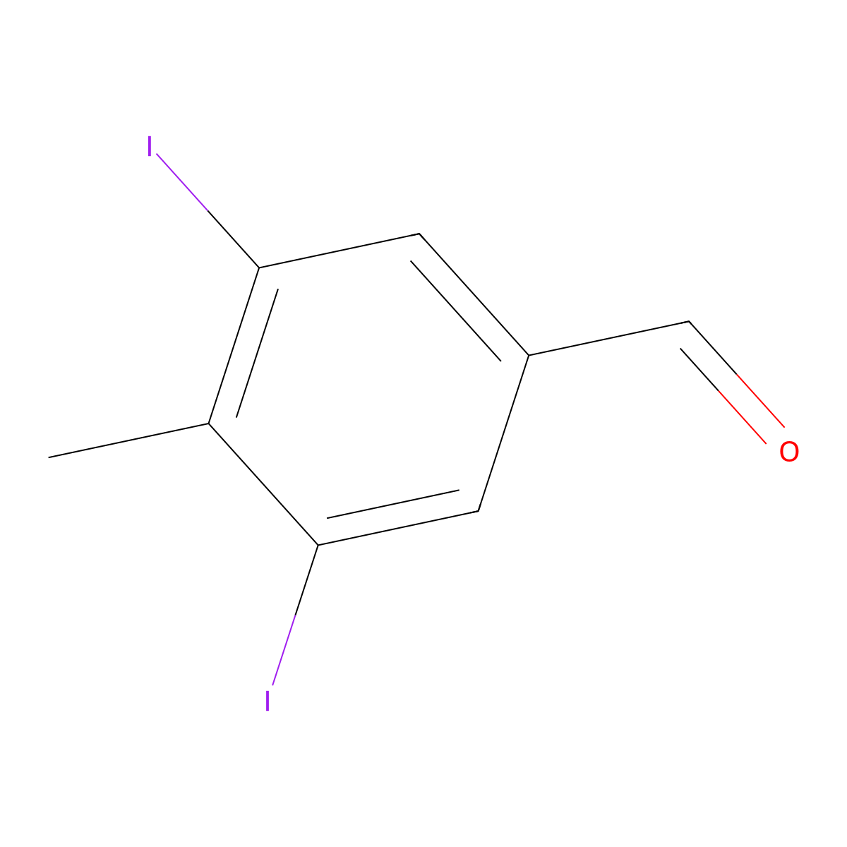 3,5-Diiodo-4-methylbenzaldehyde molecular structure, CAS 861118-00-5
