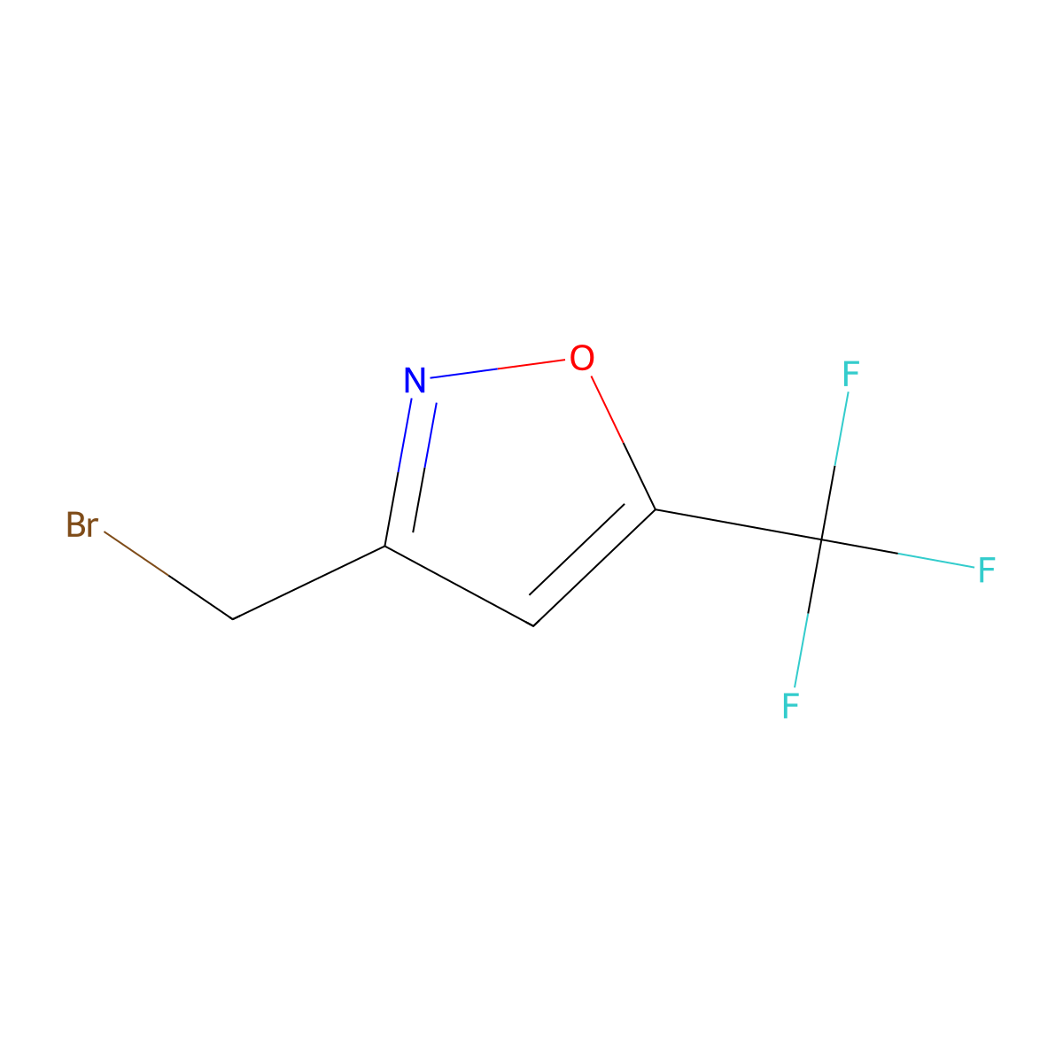 3-(Bromomethyl)-5-(trifluoromethyl)-1,2-oxazole molecular structure, CAS 861135-68-4