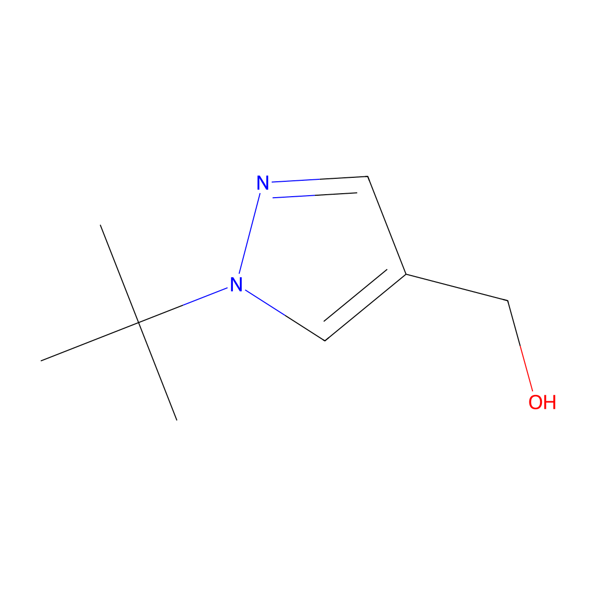 (1-Tert-butyl-1h-pyrazol-4-yl)methanol molecular structure, CAS 861135-89-9