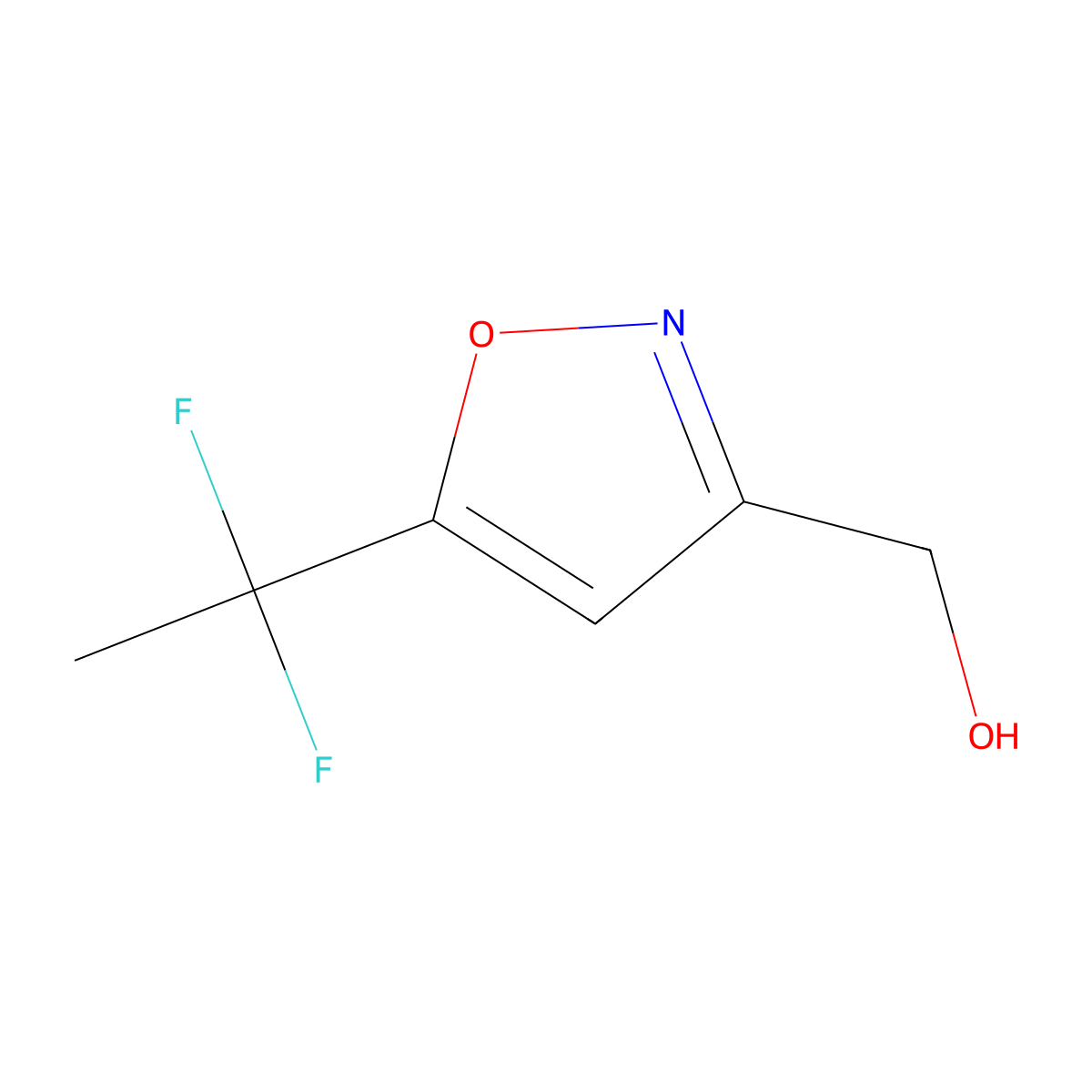 [5-(1,1-Difluoroethyl)isoxazol-3-yl]methanol molecular structure, CAS 861136-15-4