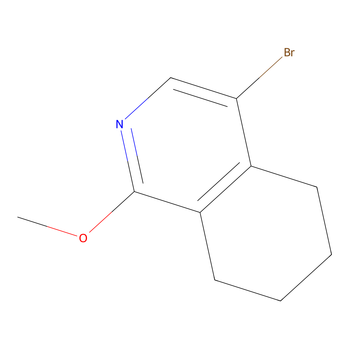 4-Bromo-1-methoxy-5,6,7,8-tetrahydroisoquinoline molecular structure, CAS 861136-83-6