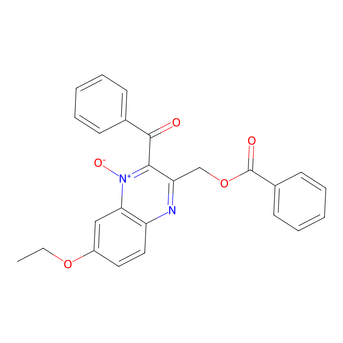 (3-Benzoyl-6-ethoxy-4-oxidoquinoxalin-4-ium-2-yl)methyl benzoate molecular structure, CAS 861139-19-7