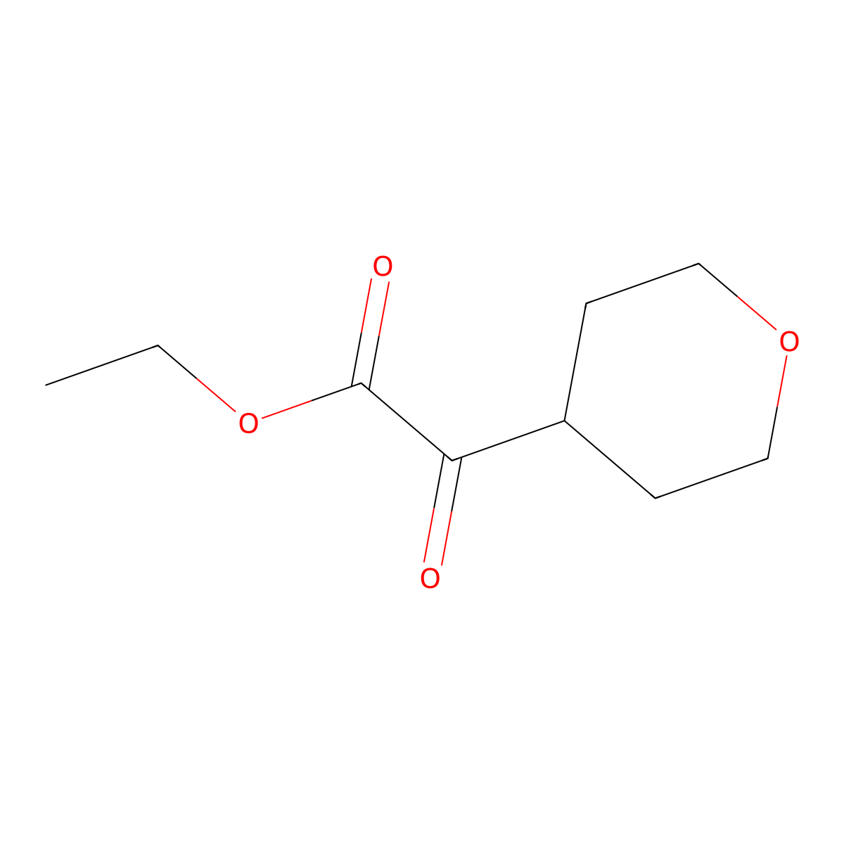 Ethyl 2-(oxan-4-yl)-2-oxoacetate molecular structure, CAS 861160-58-9
