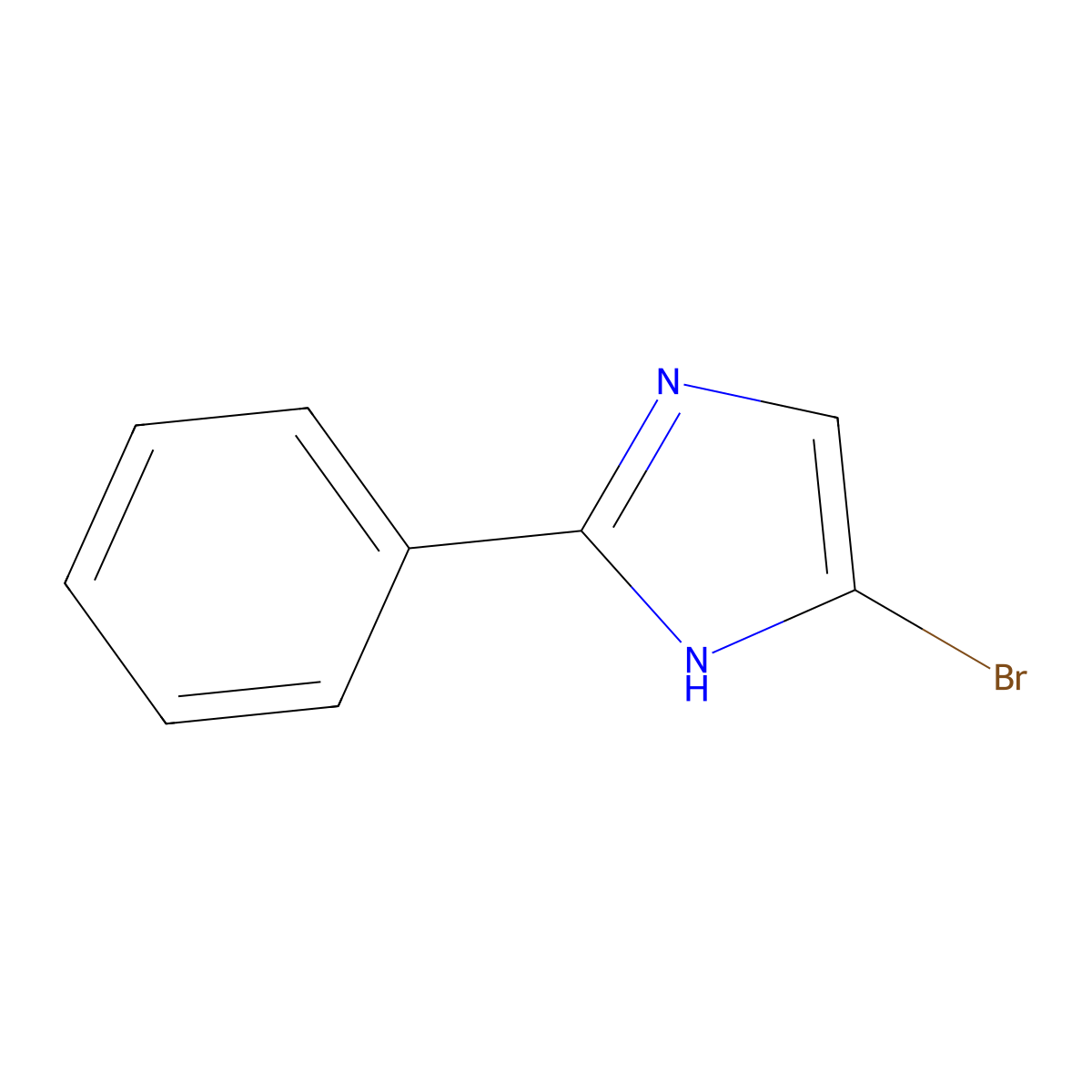4-Bromo-2-phenyl-1H-imidazole molecular structure, CAS 86119-58-6