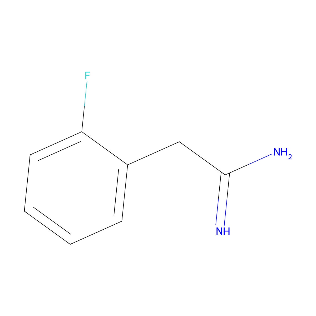 2-(2-Fluorophenyl)ethanimidamide molecular structure, CAS 861198-50-7