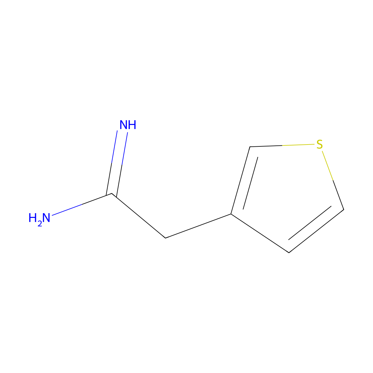 2-Thiophen-3-YL-acetamidine molecular structure, CAS 861198-53-0