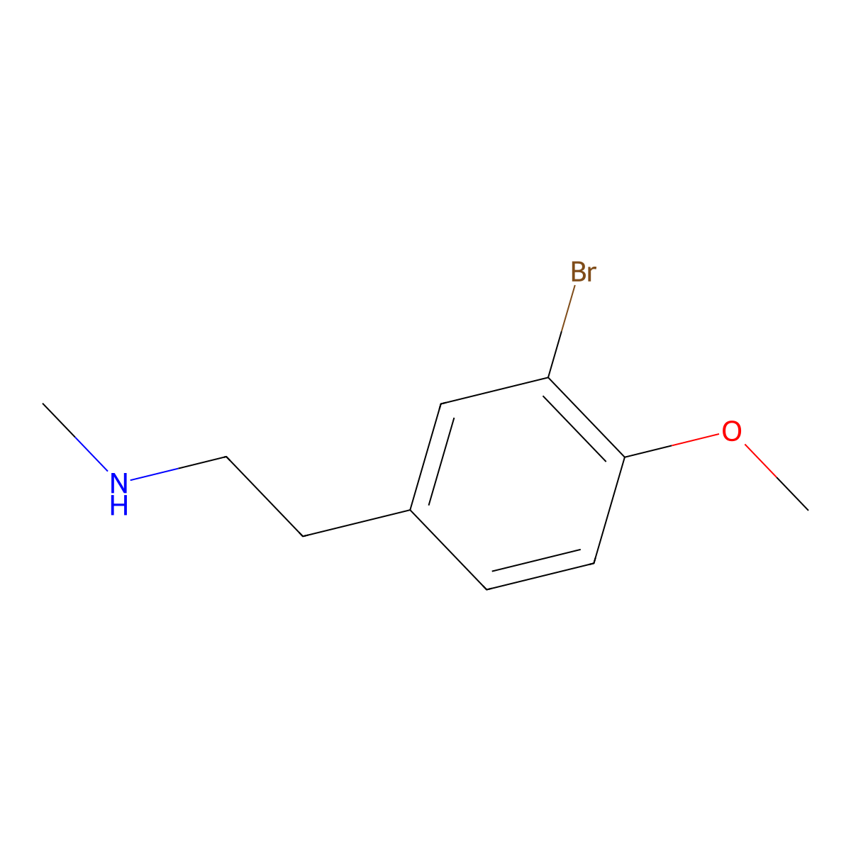 2-(3-bromo-4-methoxyphenyl)-N-methylethanamine molecular structure, CAS 861199-14-6