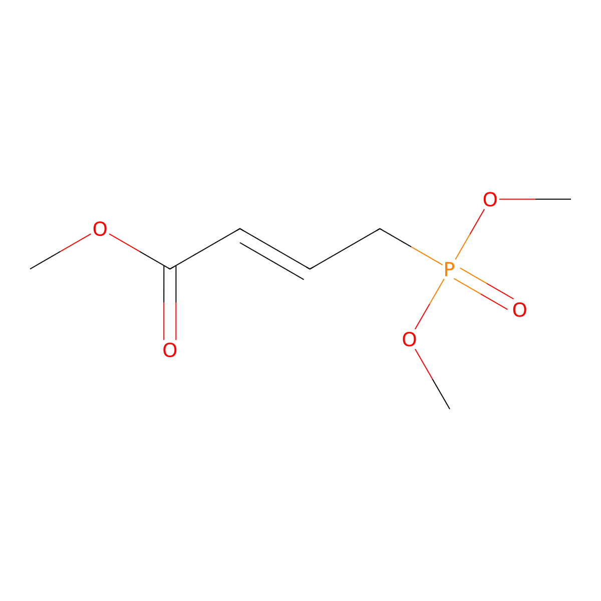 Methyl 4-(dimethoxyphosphoryl)but-2-enoate molecular structure, CAS 86120-40-3