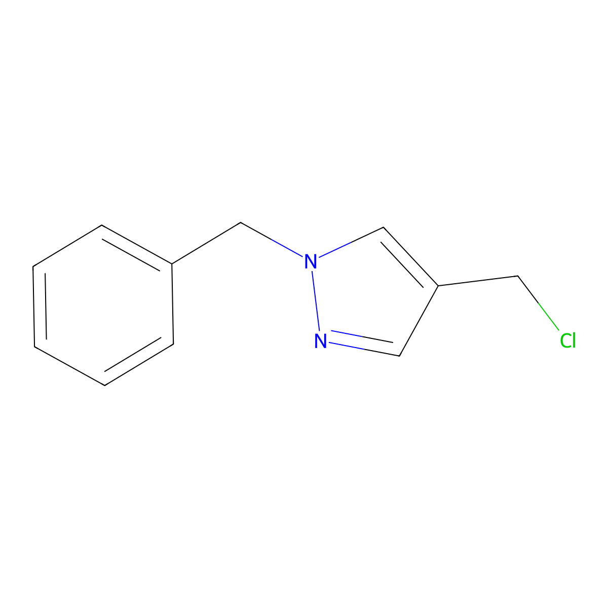 1-benzyl-4-(chloromethyl)-1H-pyrazole molecular structure, CAS 861204-95-7