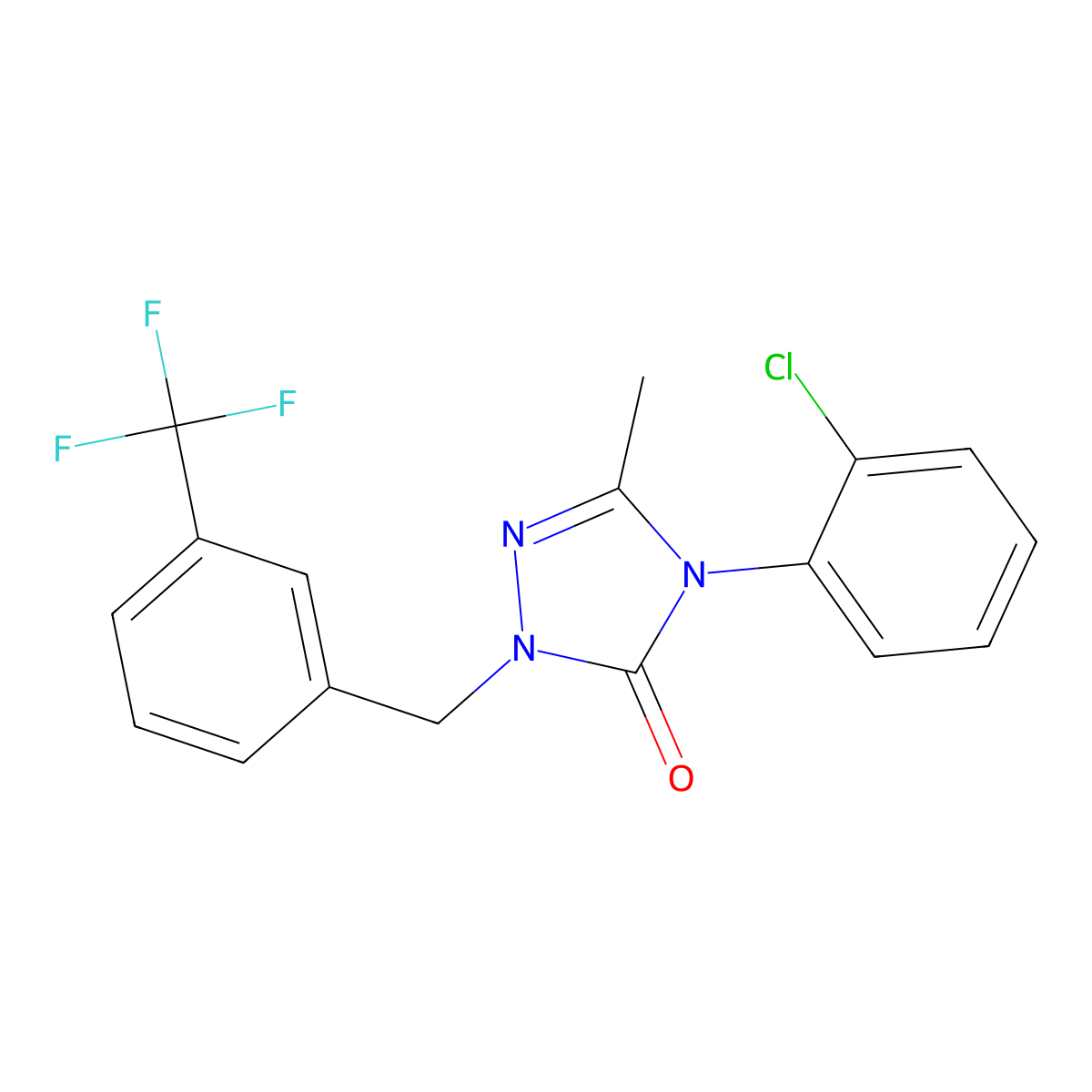 4-(2-chlorophenyl)-5-methyl-2-[3-(trifluoromethyl)benzyl]-2,4-dihydro-3H-1,2,4-triazol-3-one molecular structure, CAS 861205-97-2
