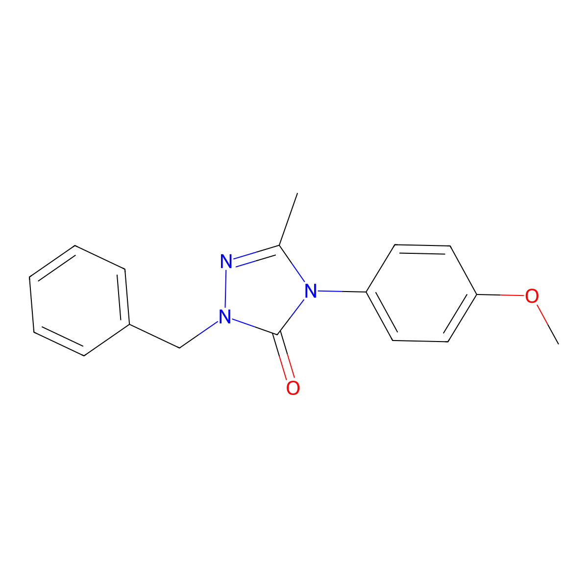 2-benzyl-4-(4-methoxyphenyl)-5-methyl-2,4-dihydro-3H-1,2,4-triazol-3-one molecular structure, CAS 861206-06-6