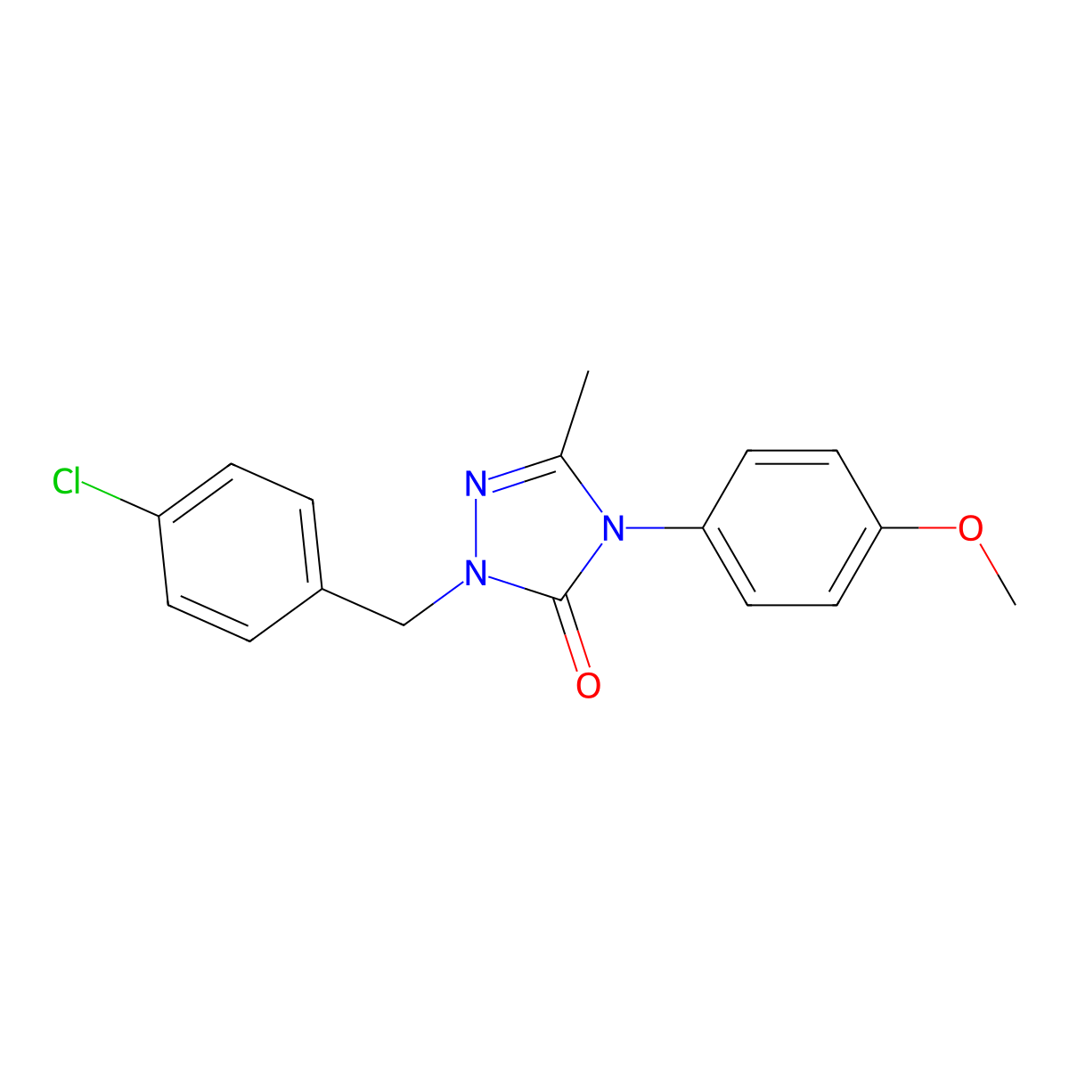 2-[(4-Chlorophenyl)methyl]-4-(4-methoxyphenyl)-5-methyl-1,2,4-triazol-3-one molecular structure, CAS 861206-11-3