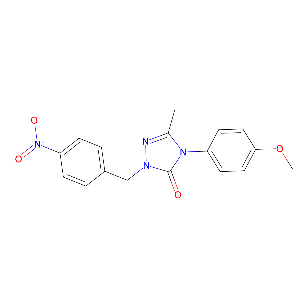 4-(4-methoxyphenyl)-5-methyl-2-(4-nitrobenzyl)-2,4-dihydro-3H-1,2,4-triazol-3-one molecular structure, CAS 861206-13-5