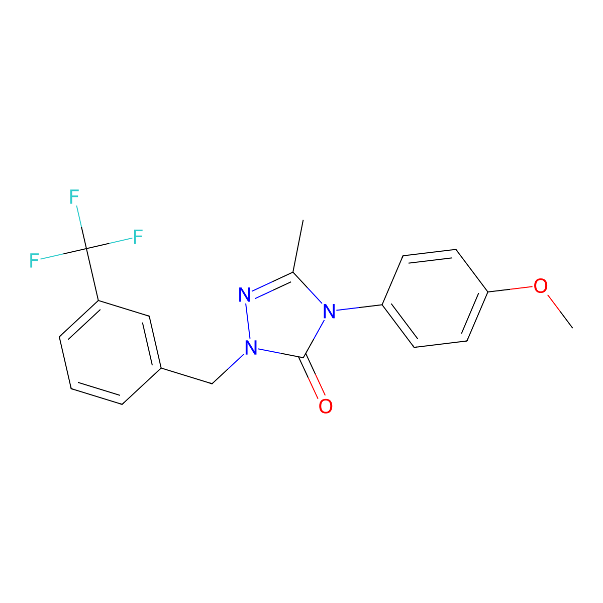 4-(4-methoxyphenyl)-5-methyl-2-[3-(trifluoromethyl)benzyl]-2,4-dihydro-3H-1,2,4-triazol-3-one molecular structure, CAS 861206-14-6
