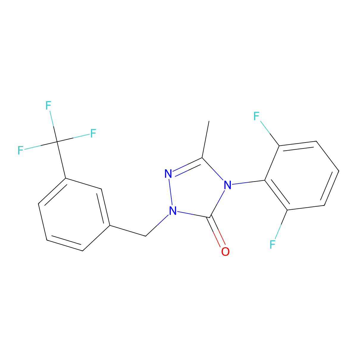 4-(2,6-difluorophenyl)-5-methyl-2-[3-(trifluoromethyl)benzyl]-2,4-dihydro-3H-1,2,4-triazol-3-one molecular structure, CAS 861206-21-5