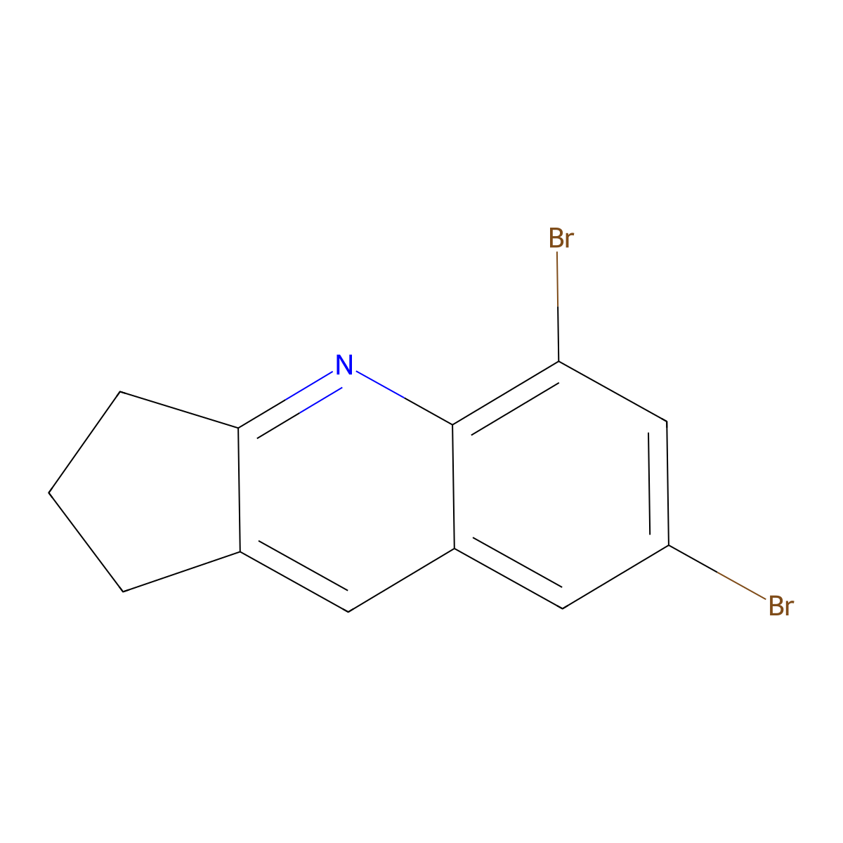 5,7-dibromo-2,3-dihydro-1H-cyclopenta[b]quinoline molecular structure, CAS 861206-23-7