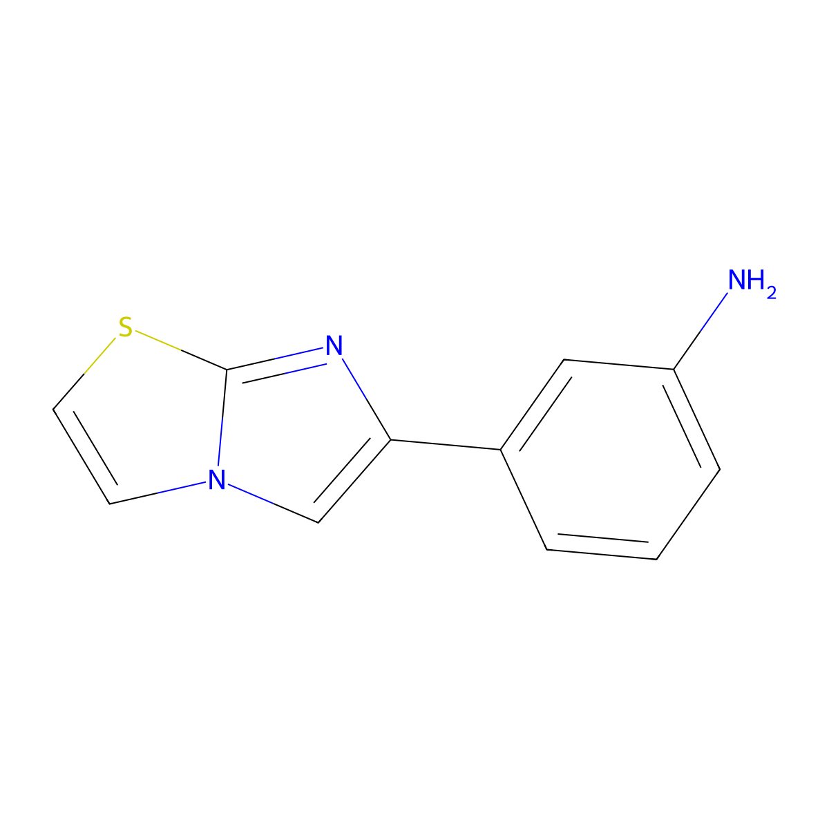 3-{Imidazo[2,1-b][1,3]thiazol-6-yl}aniline molecular structure, CAS 861206-26-0