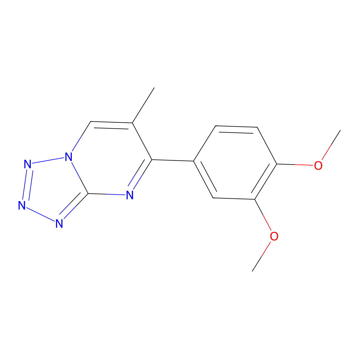 5-(3,4-Dimethoxyphenyl)-6-methyl[1,2,3,4]tetraazolo[1,5-a]pyrimidine molecular structure, CAS 861206-28-2