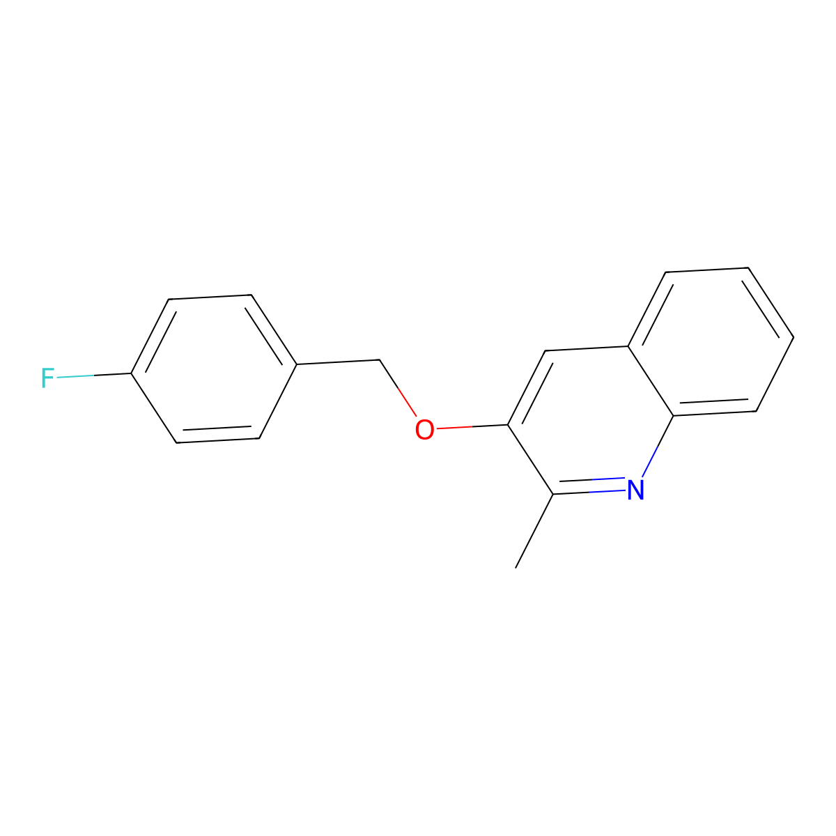 3-[(4-Fluorophenyl)methoxy]-2-methylquinoline molecular structure, CAS 861206-47-5