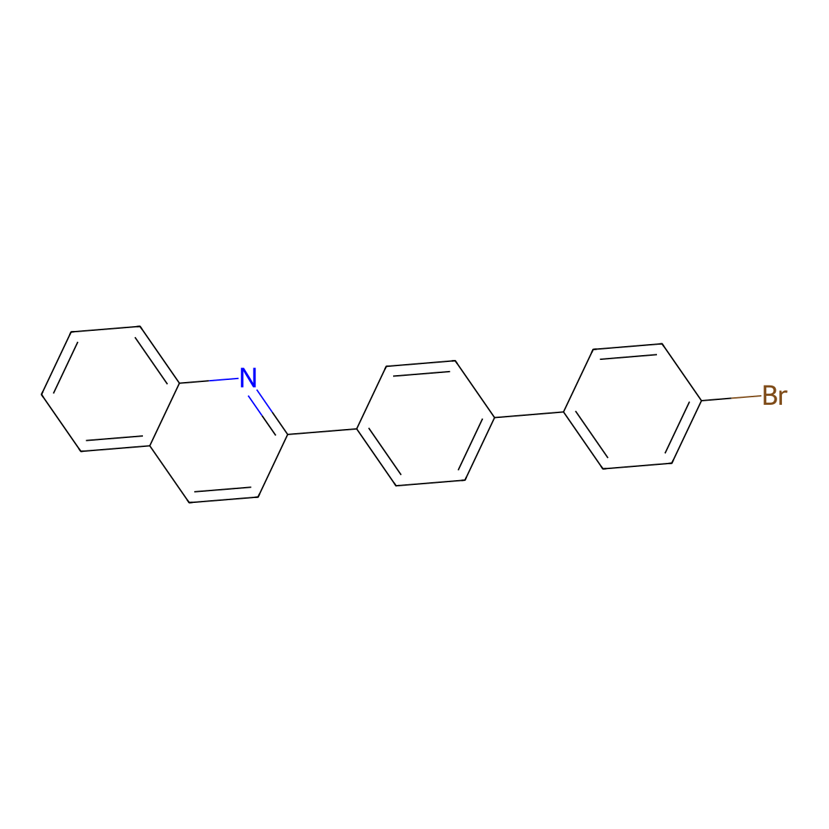 2-(4'-Bromo[1,1'-biphenyl]-4-yl)quinoline molecular structure, CAS 861206-61-3