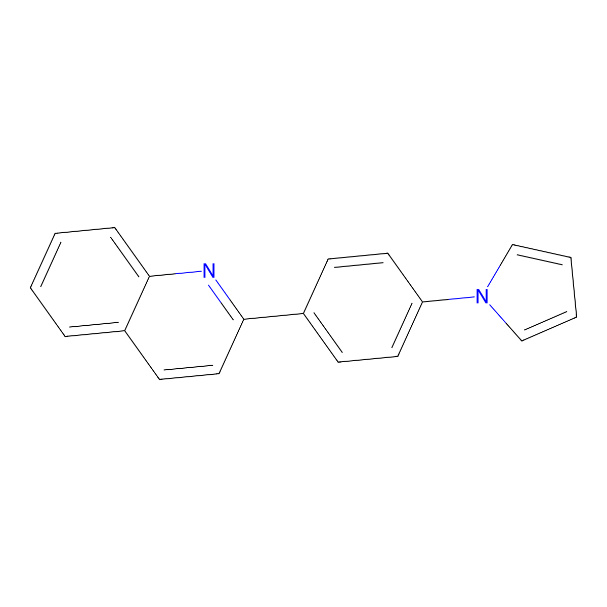 2-[4-(1H-pyrrol-1-yl)phenyl]quinoline molecular structure, CAS 861206-67-9