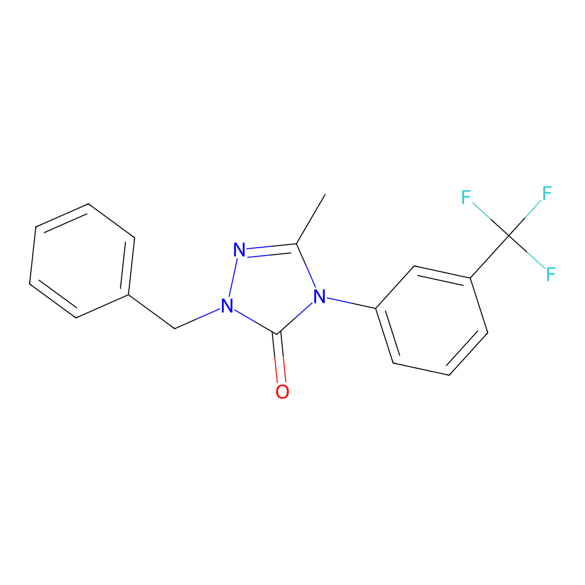 2-benzyl-5-methyl-4-[3-(trifluoromethyl)phenyl]-2,4-dihydro-3H-1,2,4-triazol-3-one molecular structure, CAS 861206-70-4