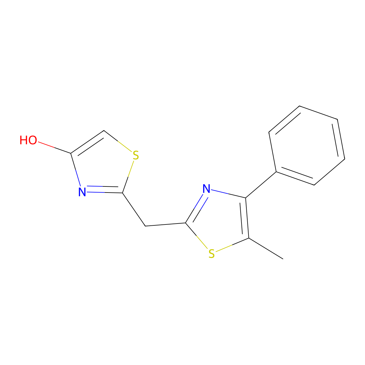 2-[(5-Methyl-4-phenyl-1,3-thiazol-2-yl)methyl]-1,3-thiazol-4-ol molecular structure, CAS 861206-90-8