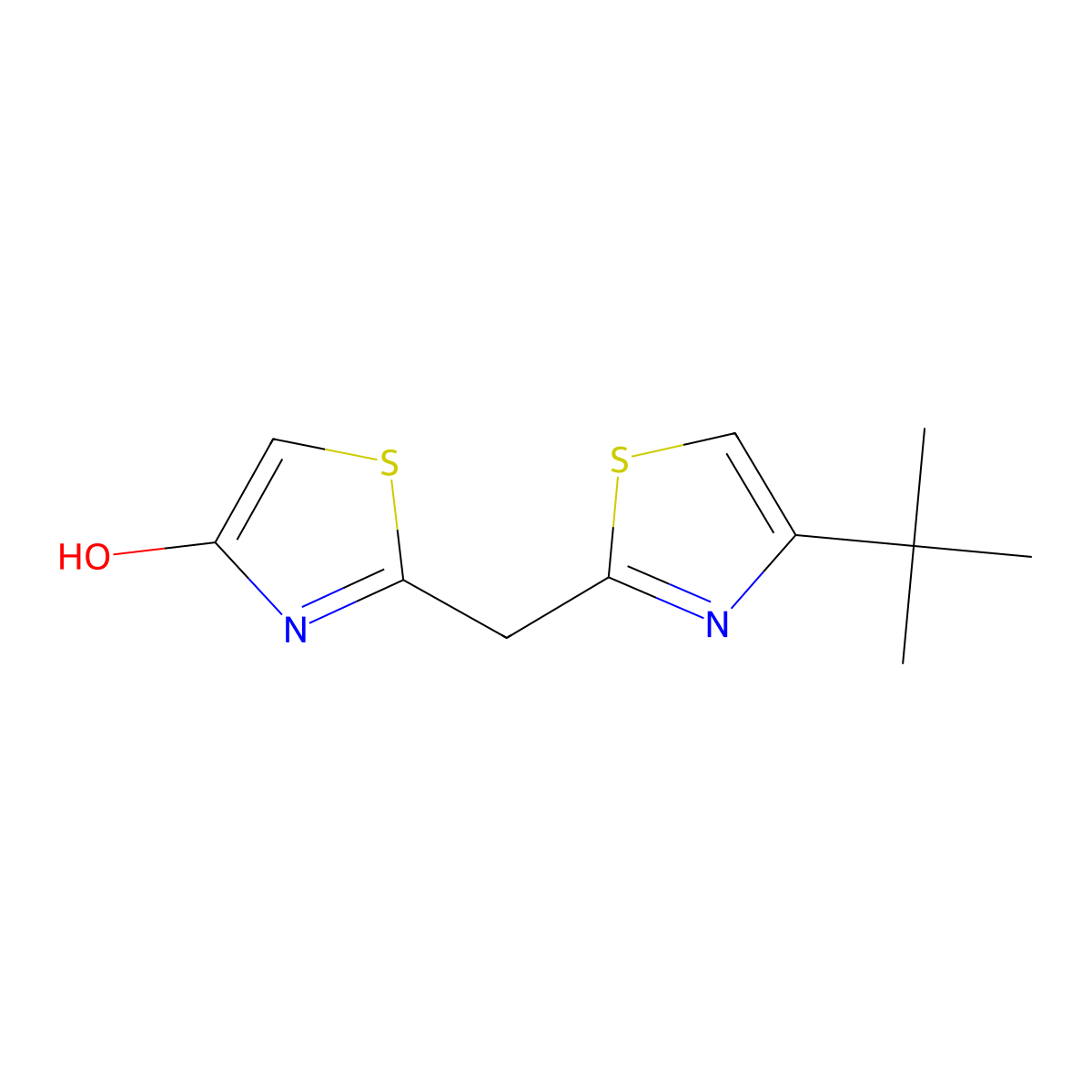 2-[(4-Tert-butyl-1,3-thiazol-2-yl)methyl]-1,3-thiazol-4-ol molecular structure, CAS 861207-02-5