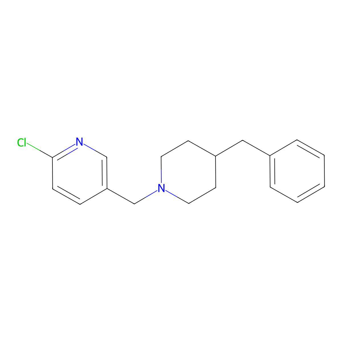 5-[(4-Benzylpiperidin-1-yl)methyl]-2-chloropyridine molecular structure, CAS 861207-53-6