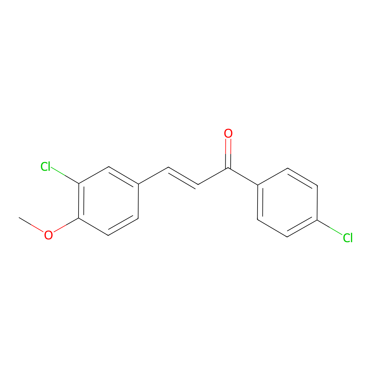 (E)-3-(3-chloro-4-methoxyphenyl)-1-(4-chlorophenyl)-2-propen-1-one molecular structure, CAS 861207-58-1