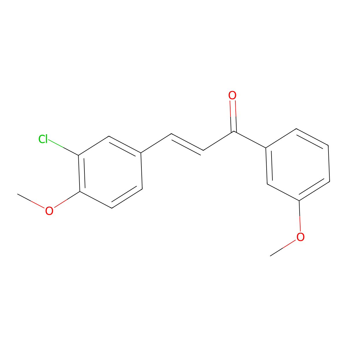 (E)-3-(3-chloro-4-methoxyphenyl)-1-(3-methoxyphenyl)-2-propen-1-one molecular structure, CAS 861207-60-5
