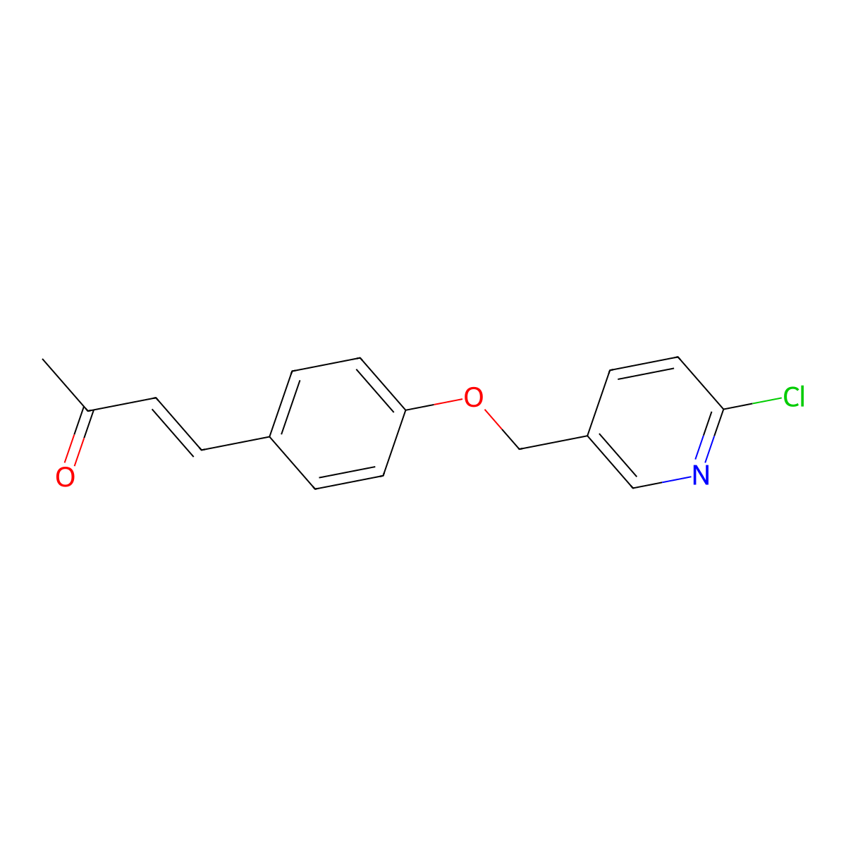 4-{4-[(6-Chloro-3-pyridinyl)methoxy]phenyl}-3-buten-2-one molecular structure, CAS 861207-64-9