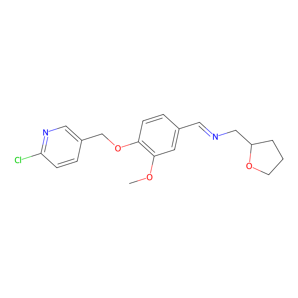 N-({4-[(6-chloro-3-pyridinyl)methoxy]-3-methoxyphenyl}methylene)(tetrahydro-2-furanyl)methanamine molecular structure, CAS 861207-82-1