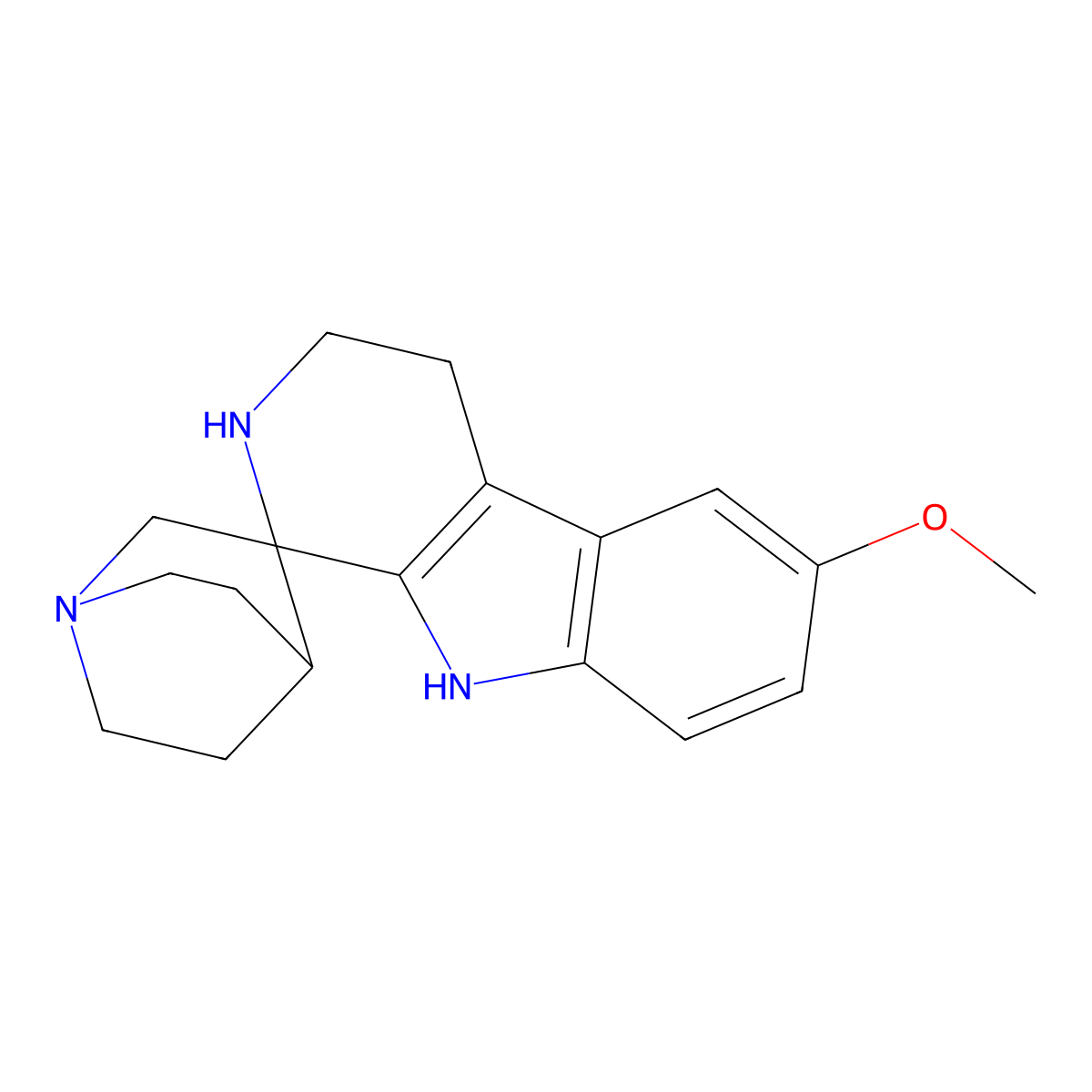6'-Methoxy-2',3',4',9'-tetrahydro-4-azaspiro[bicyclo[2.2.2]octane-2,1'-pyrido[3,4-b]indole] molecular structure, CAS 861207-95-6