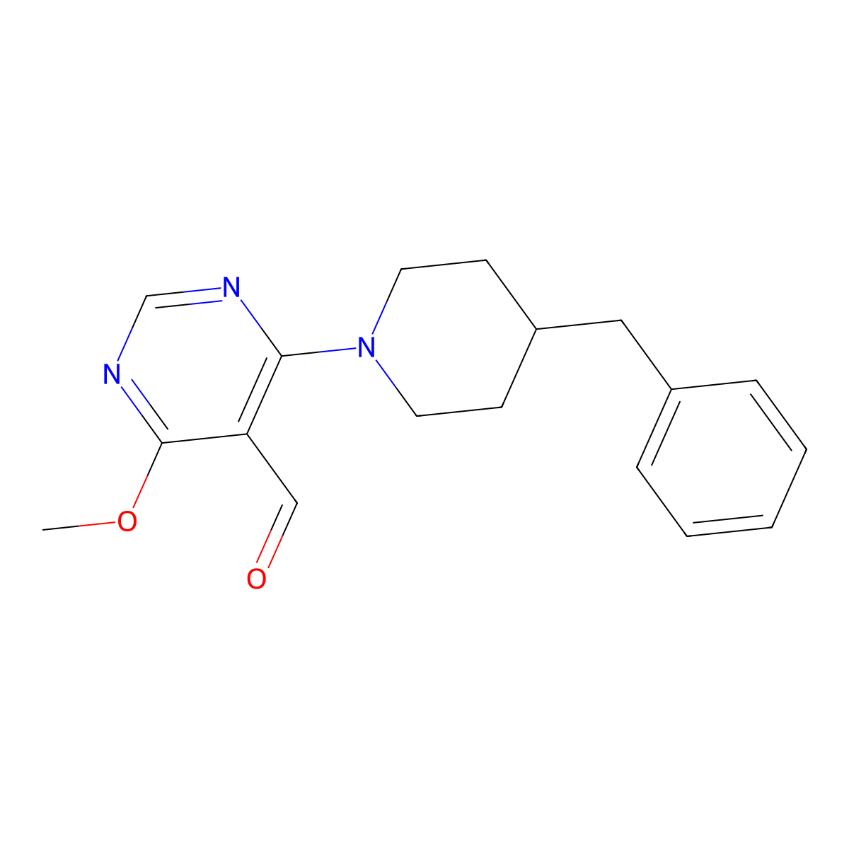 4-(4-Benzylpiperidin-1-yl)-6-methoxypyrimidine-5-carbaldehyde molecular structure, CAS 861207-96-7