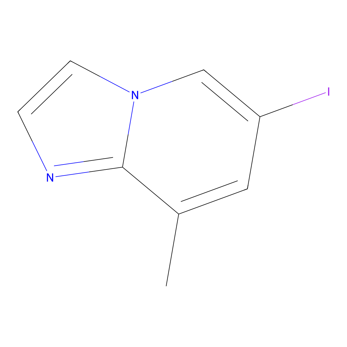 6-Iodo-8-methylimidazo[1,2-a]pyridine molecular structure, CAS 861208-21-1