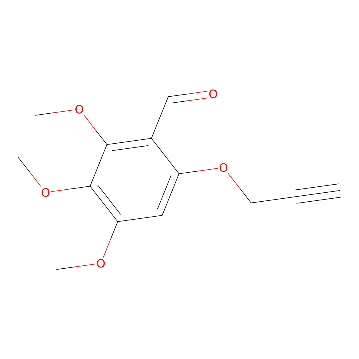 2,3,4-Trimethoxy-6-(2-propynyloxy)benzenecarbaldehyde molecular structure, CAS 861208-24-4