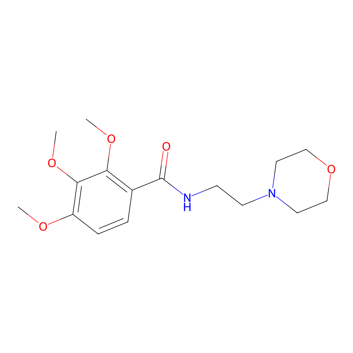 2,3,4-trimethoxy-N-(2-morpholinoethyl)benzenecarboxamide molecular structure, CAS 861208-33-5