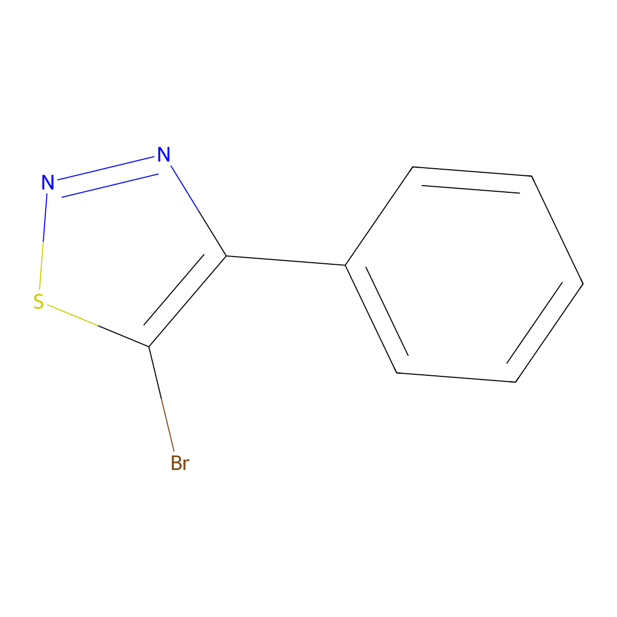 5-Bromo-4-phenyl-1,2,3-thiadiazole molecular structure, CAS 861208-41-5